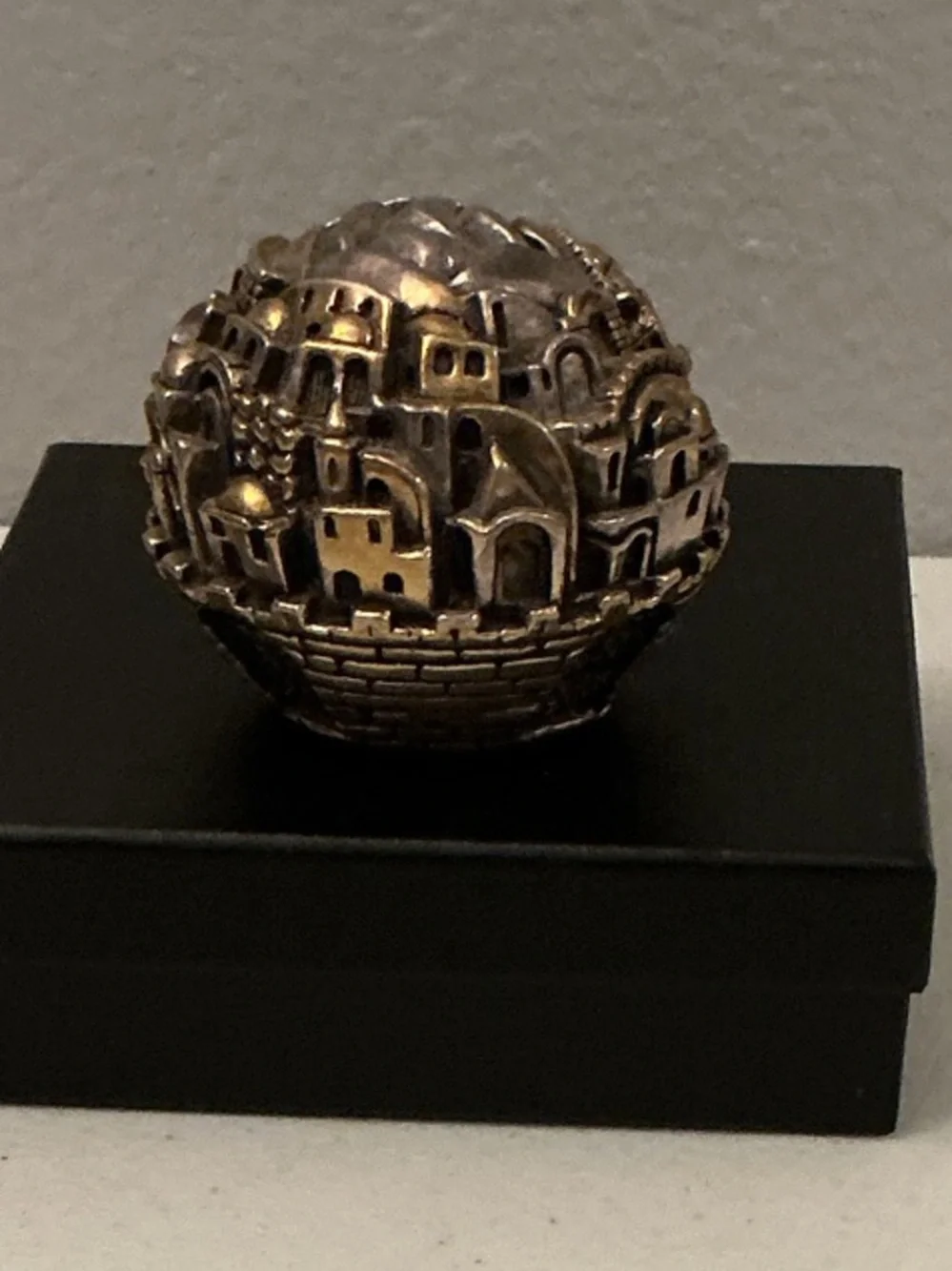 Authenticated Sam Philipe “Jerusalem 3000” .925 Sterling Silver Globe